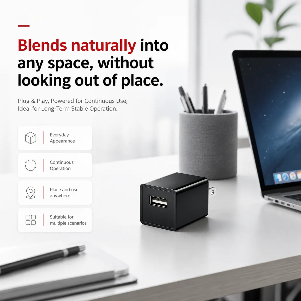 USB charger camera product detail